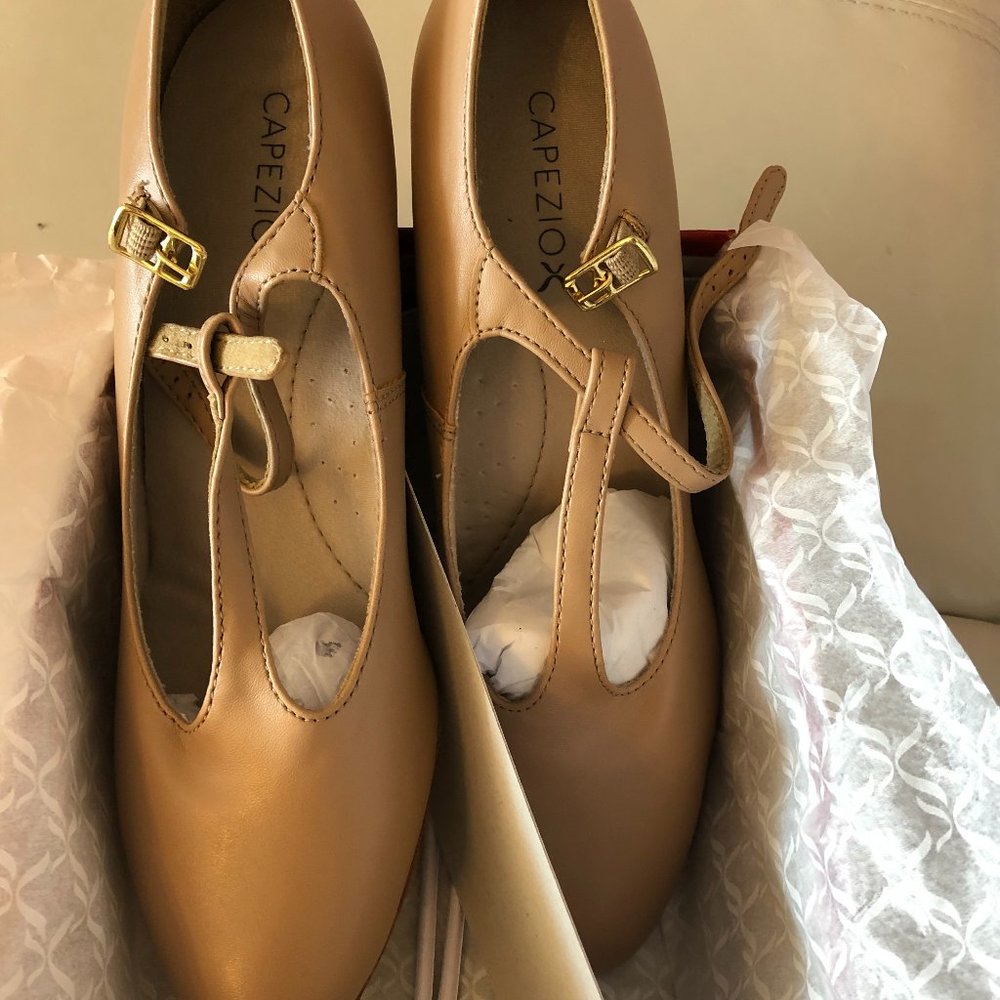 Capezio T-strap Character Shoe Carmel 2 inch heels